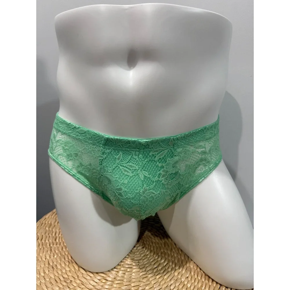 Cosabella Never Say Never Comfort Micro Brief Men's Lace Underwear Ghana Green S